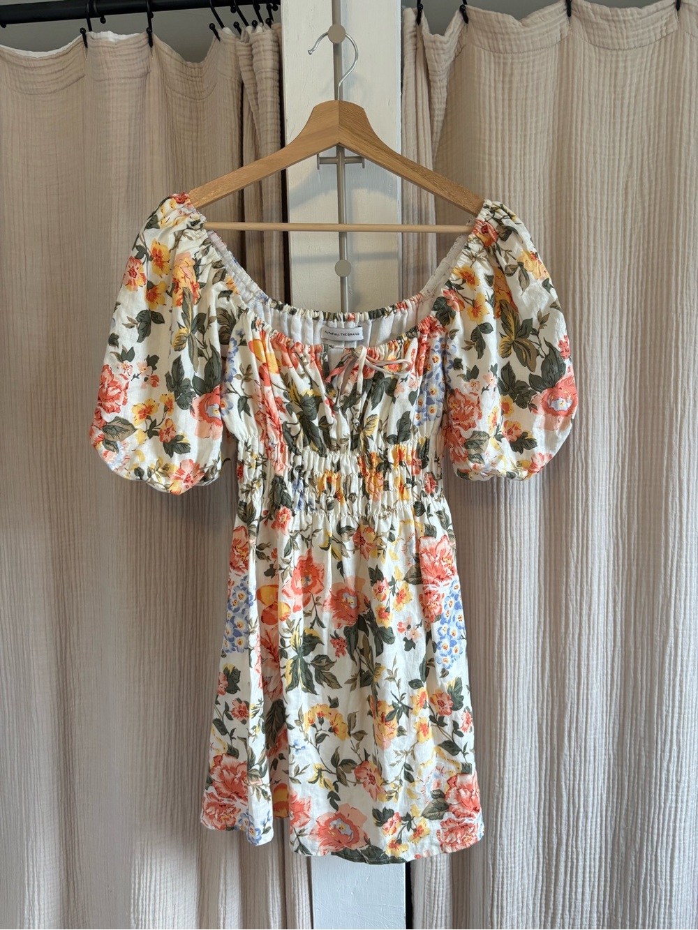 New Faithfull the Brand Linen Floral Mini- US 4